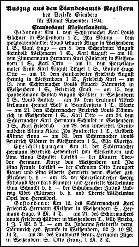 1895-01-17 Kl Standesamtsregister